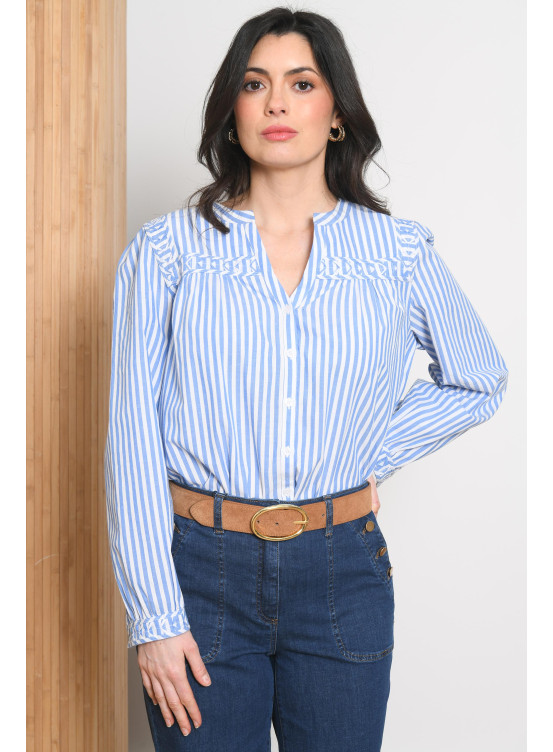 CHEMISE - PAMIE - BLANC/BLEU - Antonelle