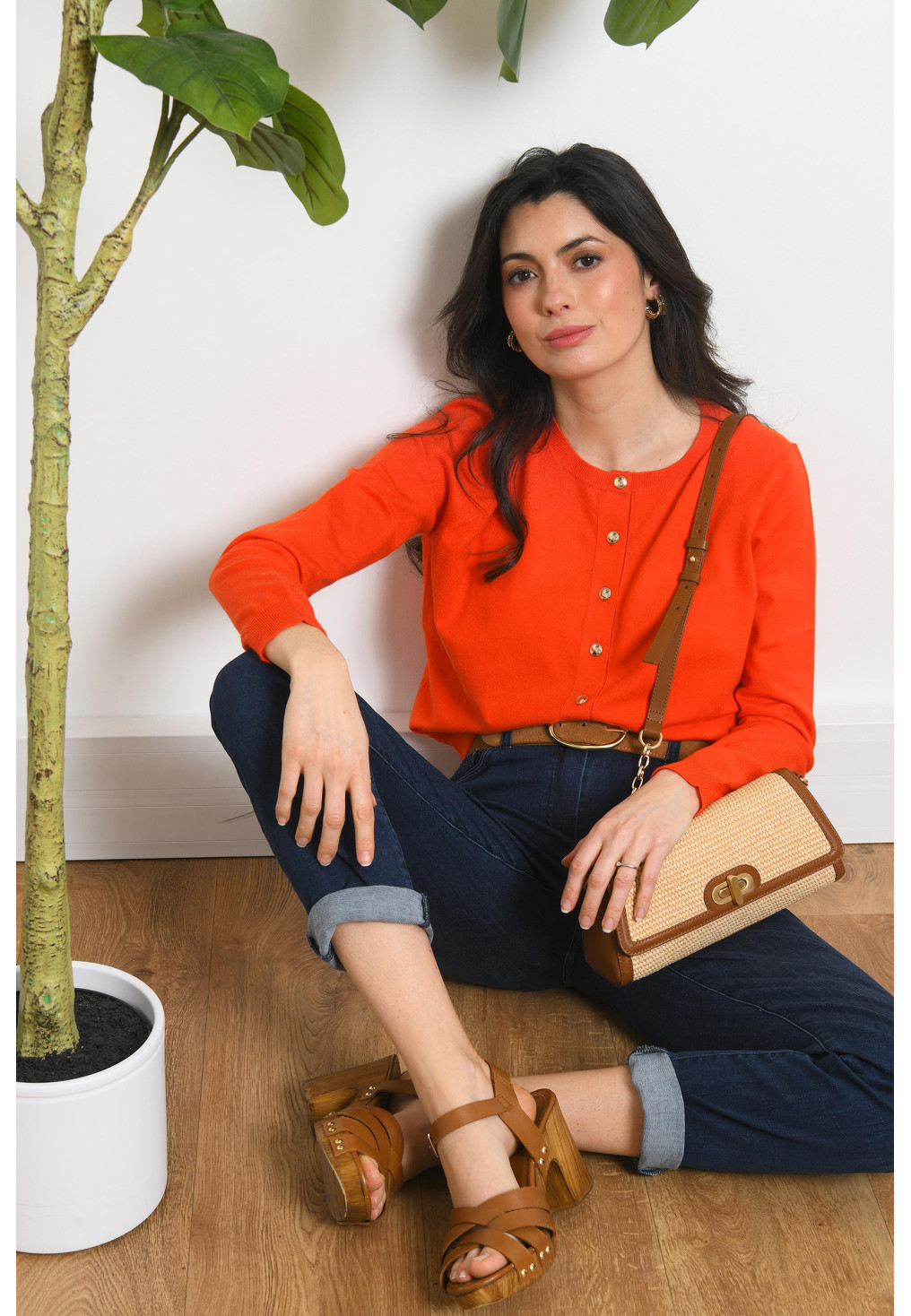 CARDIGAN - PRAGOIS - ORANGE - Antonelle