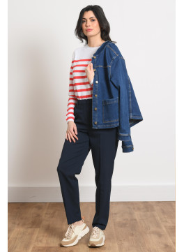 PANTALON - PURPLE - MARINE - Antonelle