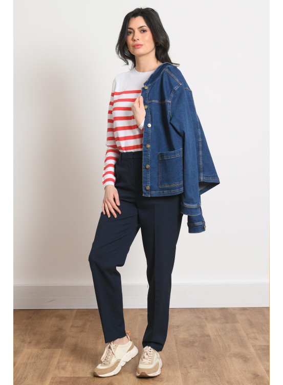 PANTALON - PURPLE - MARINE - Antonelle