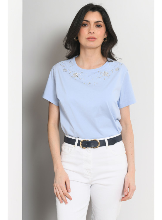 T-SHIRT - NARIGI - AZURO - Antonelle