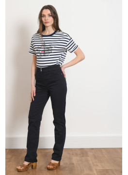 PANTALON LONG DROIT - MIA - MARINE - Antonelle