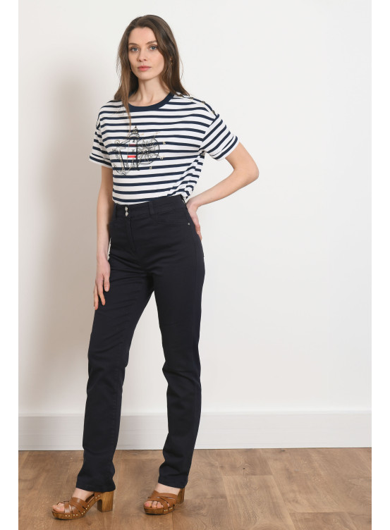 PANTALON LONG DROIT - MIA - MARINE - Antonelle