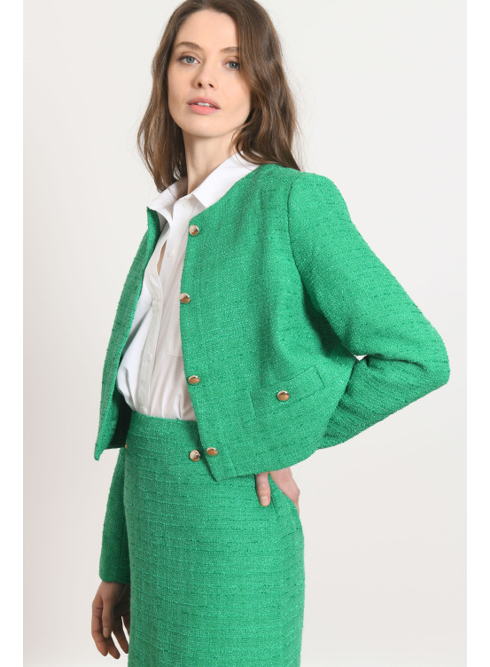 VESTE COURTE - PAJE - GREEN - Antonelle