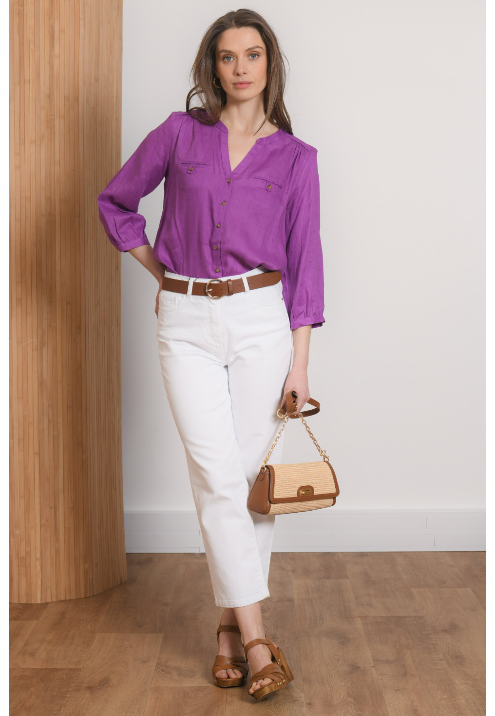 CHEMISE 100% LIN - MENDOZA - JACYNTHE - Antonelle