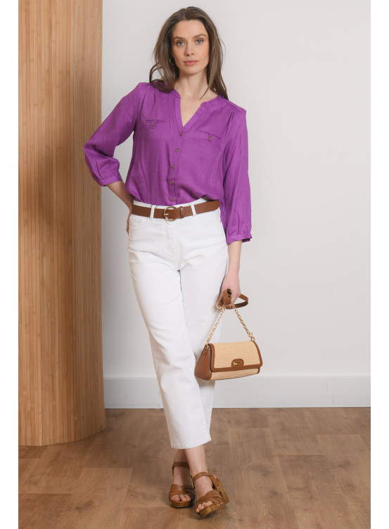 CHEMISE 100% LIN - MENDOZA - JACYNTHE - Antonelle