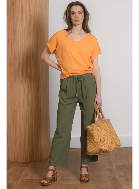 PANTALON 7/8E - MOKA - KAKI - Antonelle