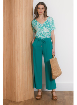 PANTALON 7/8E - MOKA - TROPICAL - Antonelle