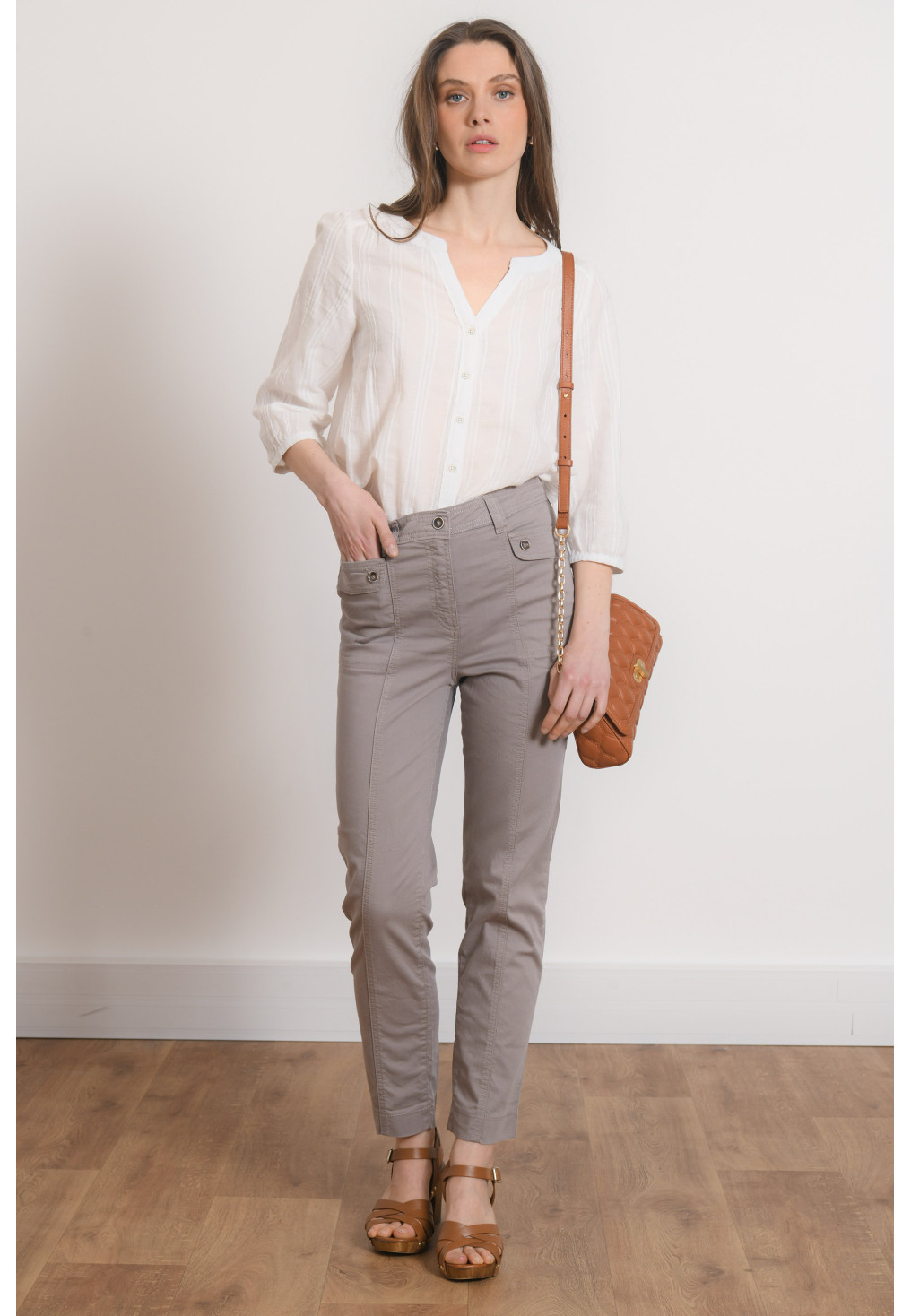 PANTALON 7/8E - MACARENA - TAUPE - Antonelle