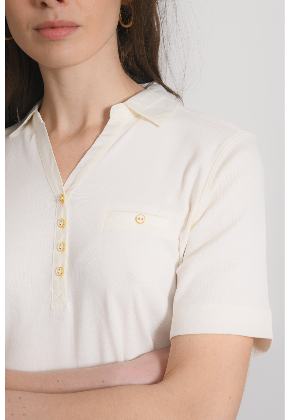 POLO MANCHES COURTES - POLKA - ECRU - Antonelle