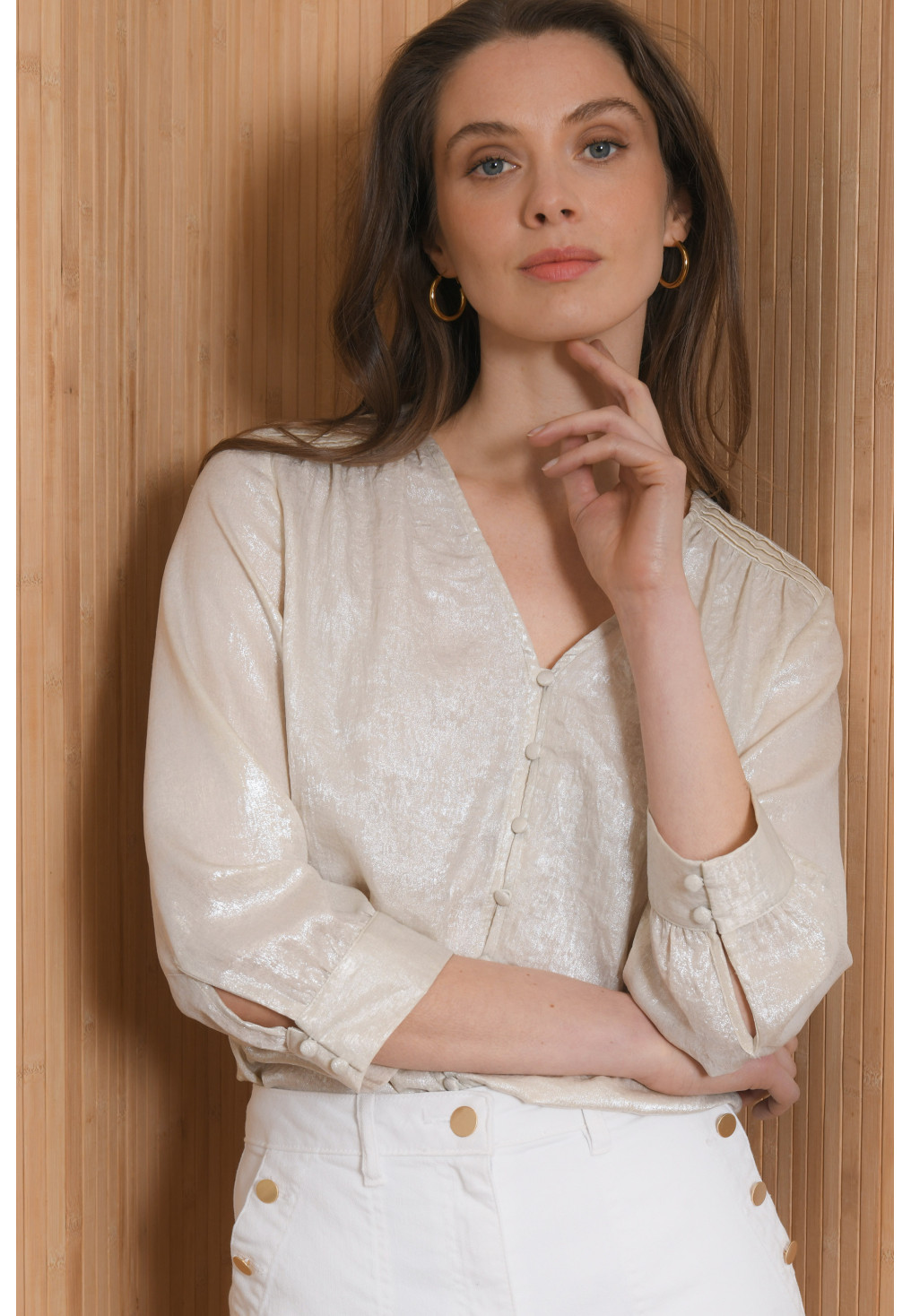 CHEMISE - PARALIA - ECRU/SILVER - Antonelle