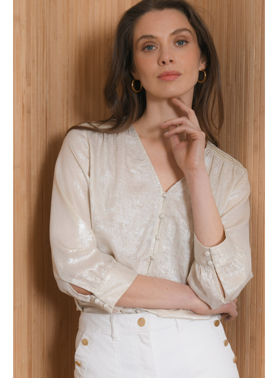 CHEMISE - PARALIA - ECRU/SILVER - Antonelle