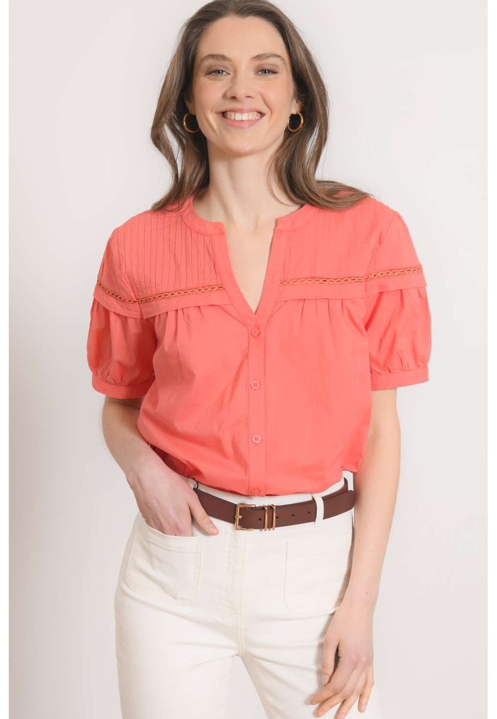 CHEMISE - PRAIRIE -CORAIL - Antonelle