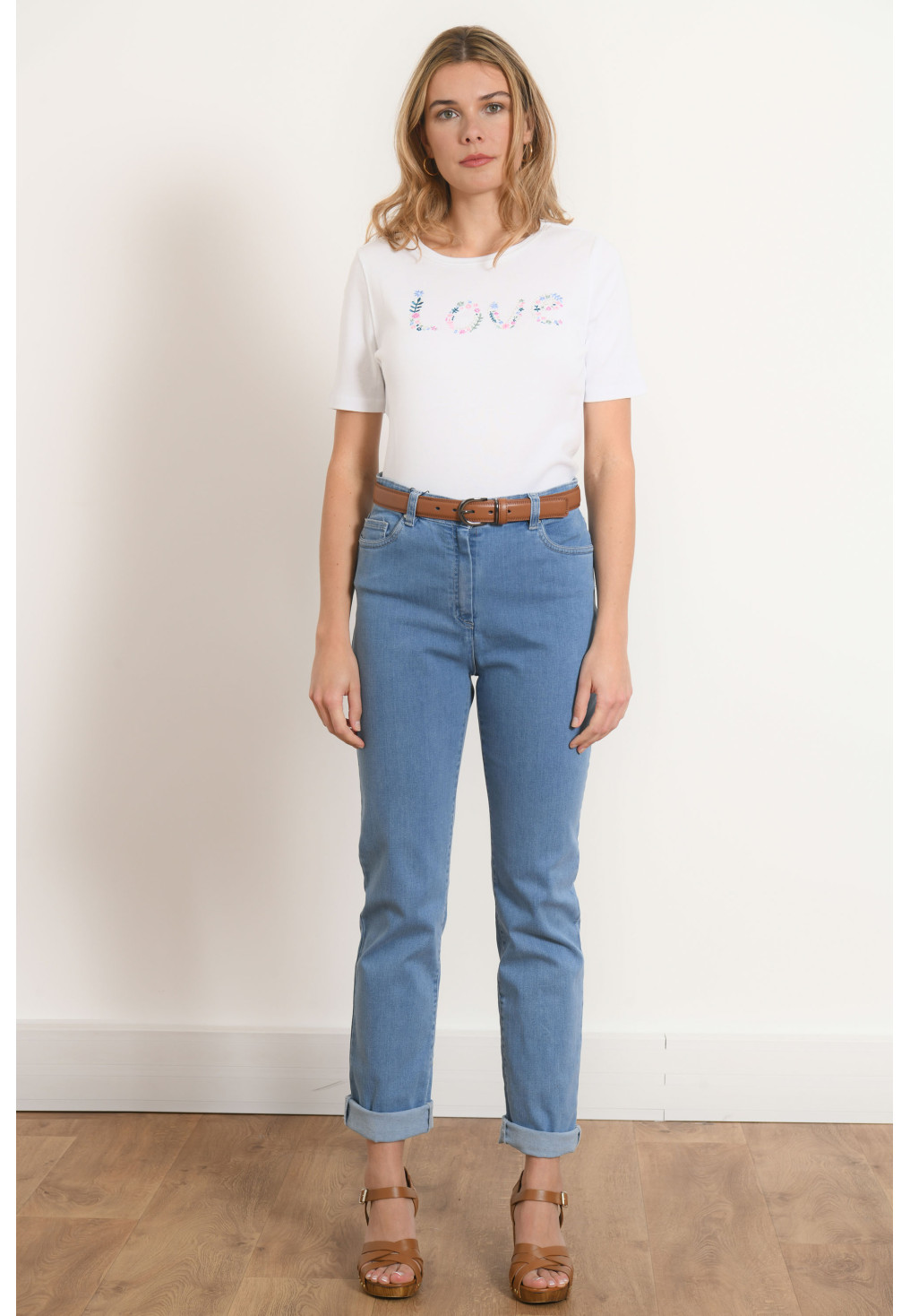 JEANS DROIT - PAMOS - BLEACH - Antonelle