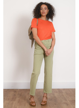 PANTALON 7/8 A PONT - PALOR - KAKI - Antonelle