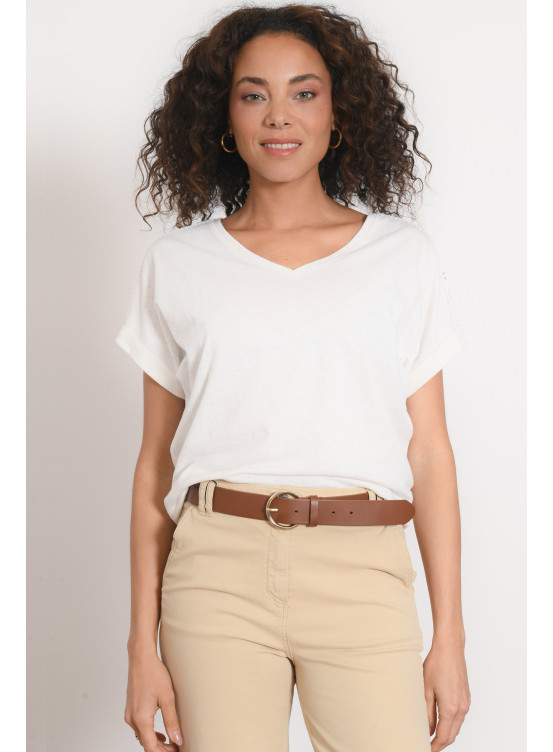 T-SHIRT - PAPILLON - ECRU - Antonelle