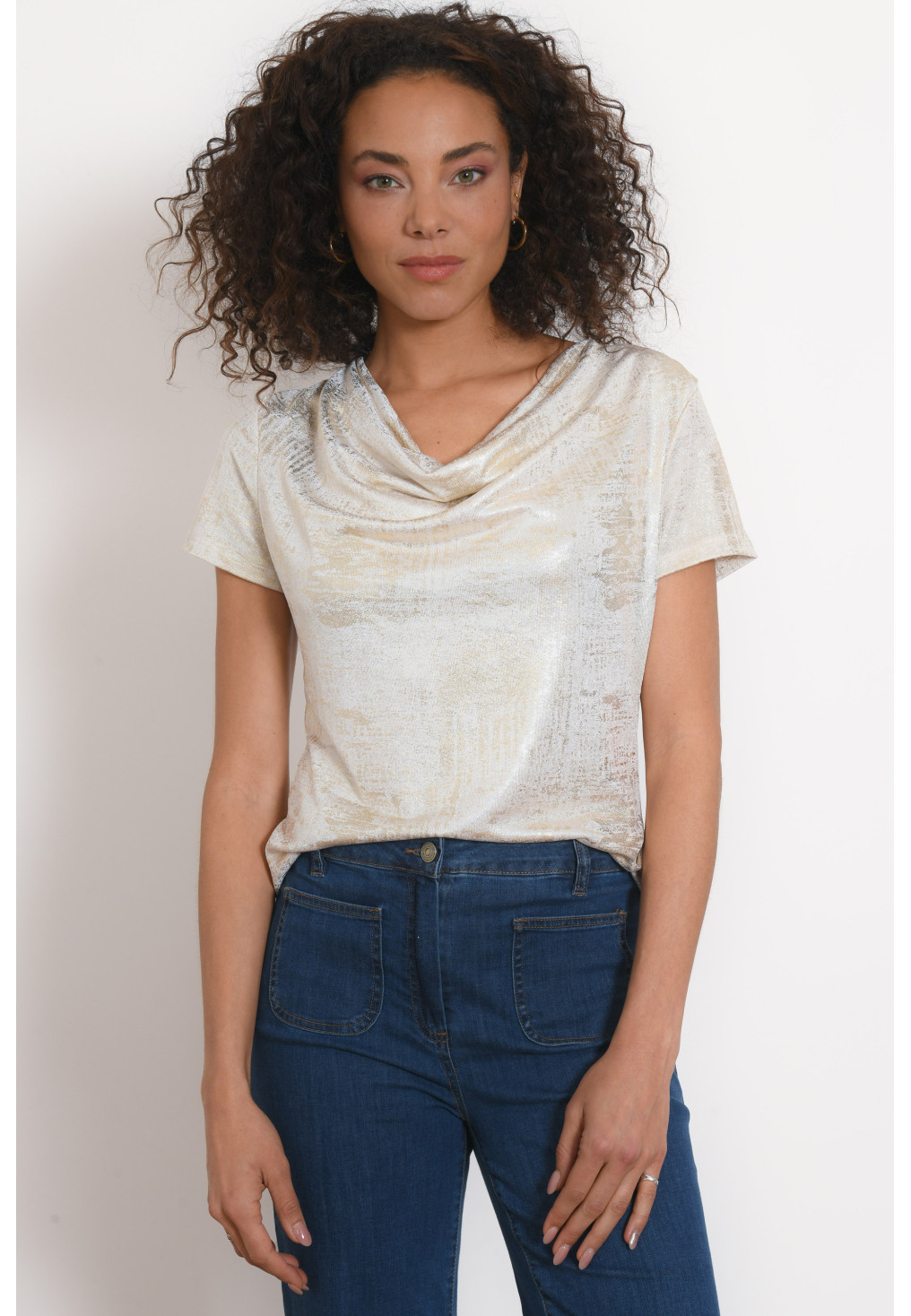 T-SHIRT - PARIKIA - ECRU/OR - Antonelle