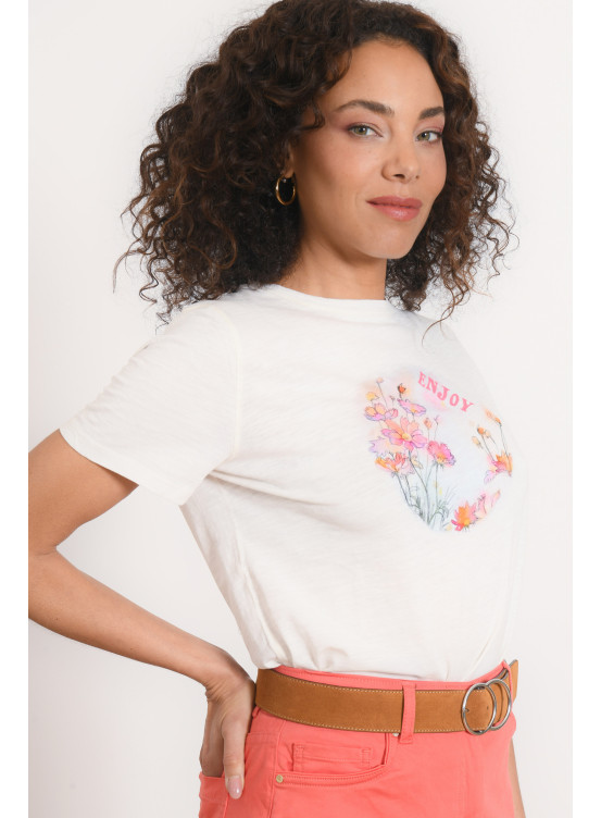 T-SHIRT - PEONY - NATUREL - Antonelle