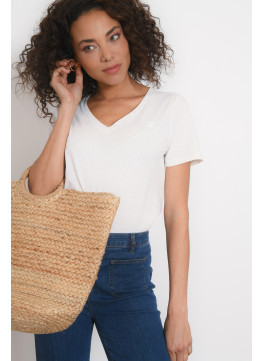 T-SHIRT - PLUME - ECRU/OR CLAIR - Antonelle