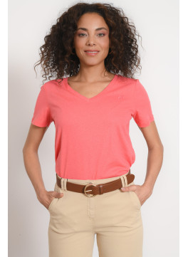 T-SHIRT - PLUME - PECHE/OR CLAIR - Antonelle