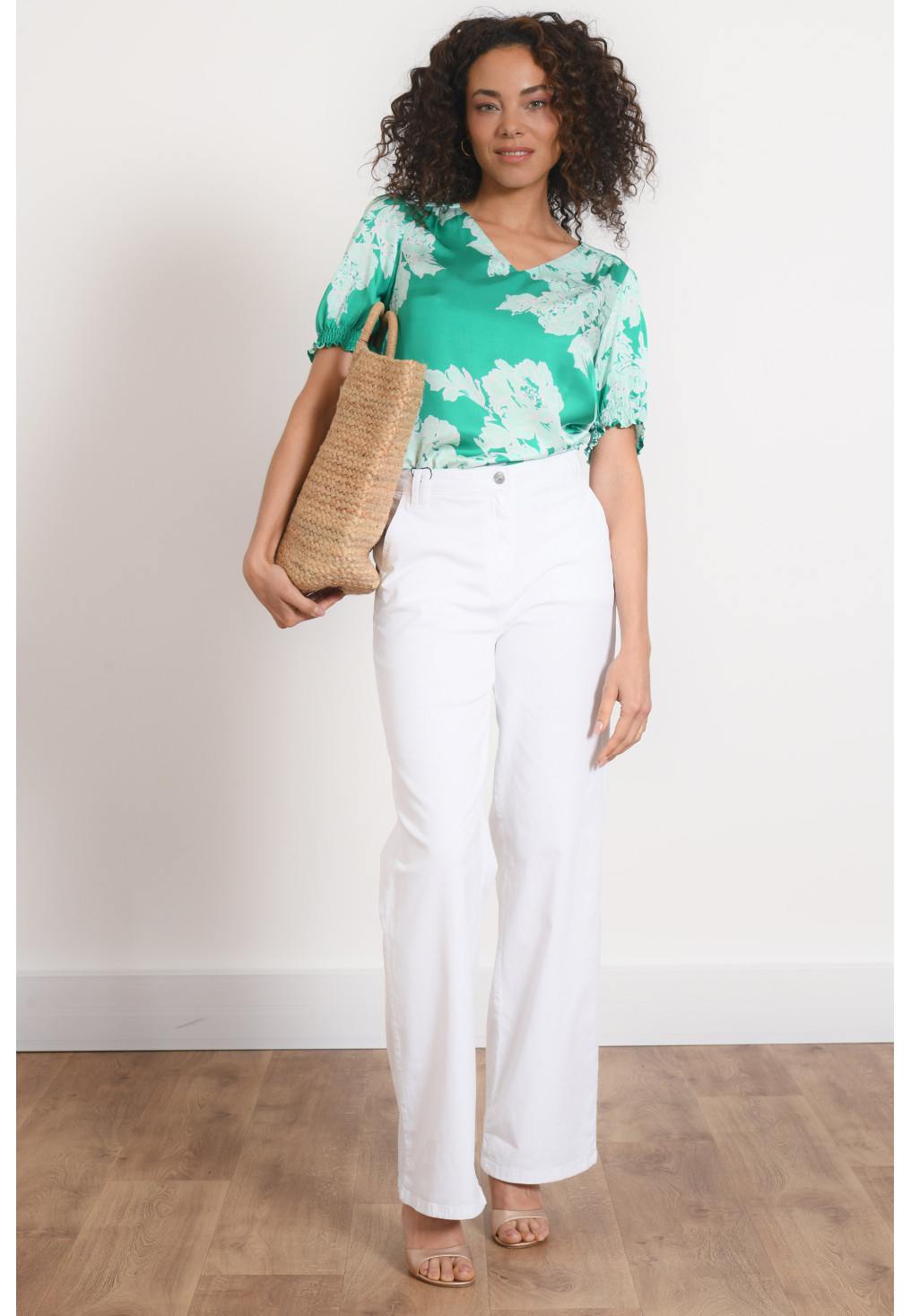 PANTALON LARGE - POIVRE - BLANC - Antonelle