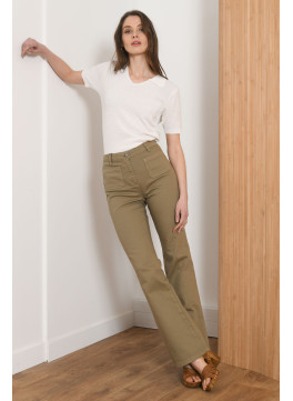 PANTALON BOOTCUT - PALODA - KAKI - Antonelle