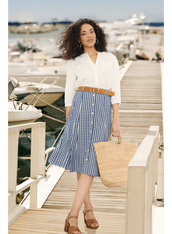 JUPE - IVICHY - MARINE/BLANC - Antonelle