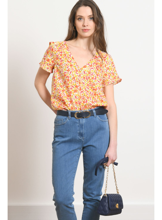 TOP - MAXIME - ORANGE/FUSHIA - Antonelle