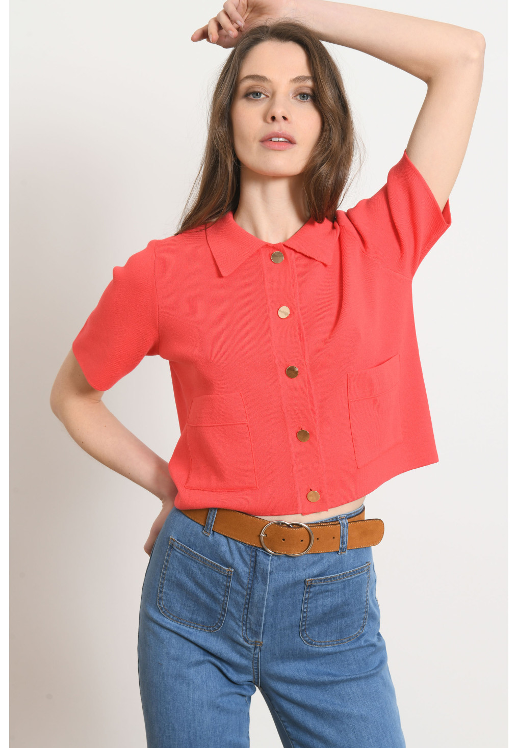 GILET - PTICOUR - ROUGE - Antonelle