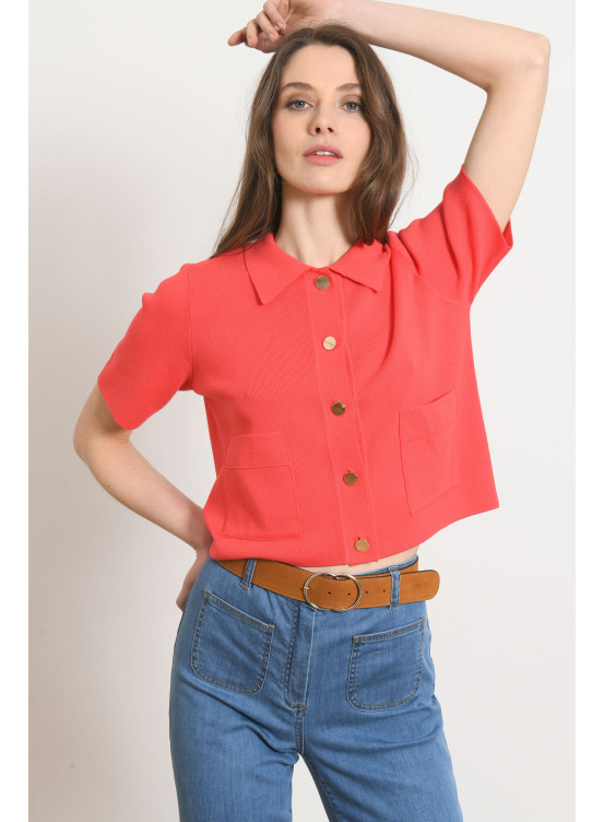 GILET - PTICOUR - ROUGE - Antonelle