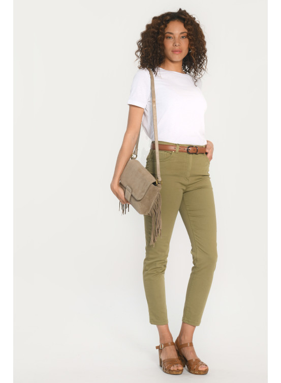 PANTALON SLIM - PHISAL BIS 7/8E - KAKI - Antonelle
