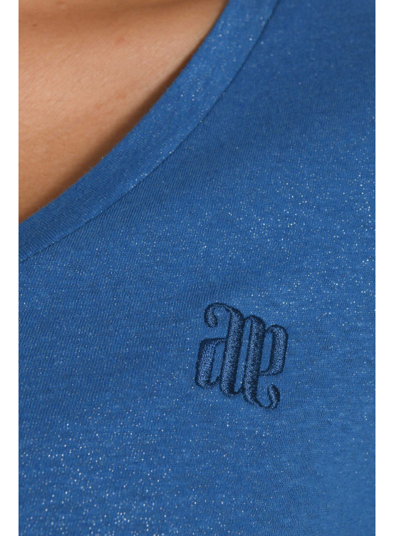 T-SHIRT - PLUME - OCEAN/SILVER - Antonelle