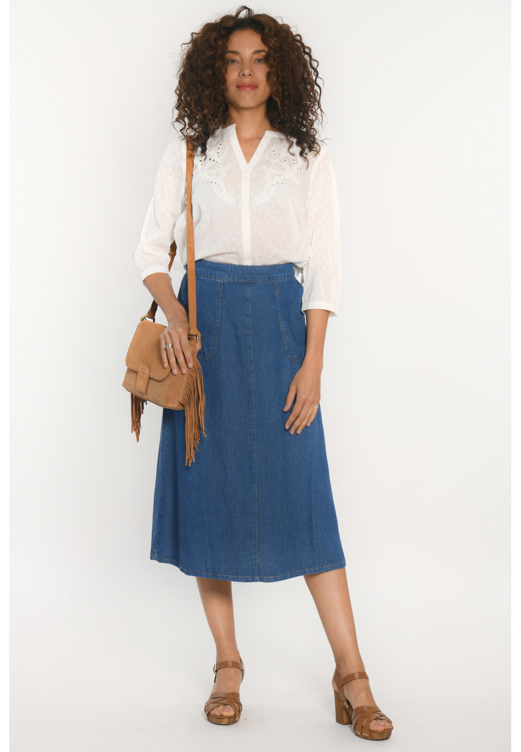 JUPE LONGUE - PRASLIN - JEANS - Antonelle