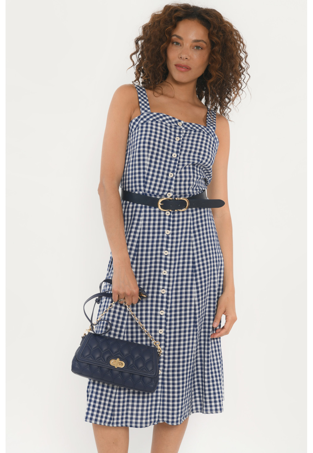 ROBE - IVICHY - MARINE/BLANC - Antonelle