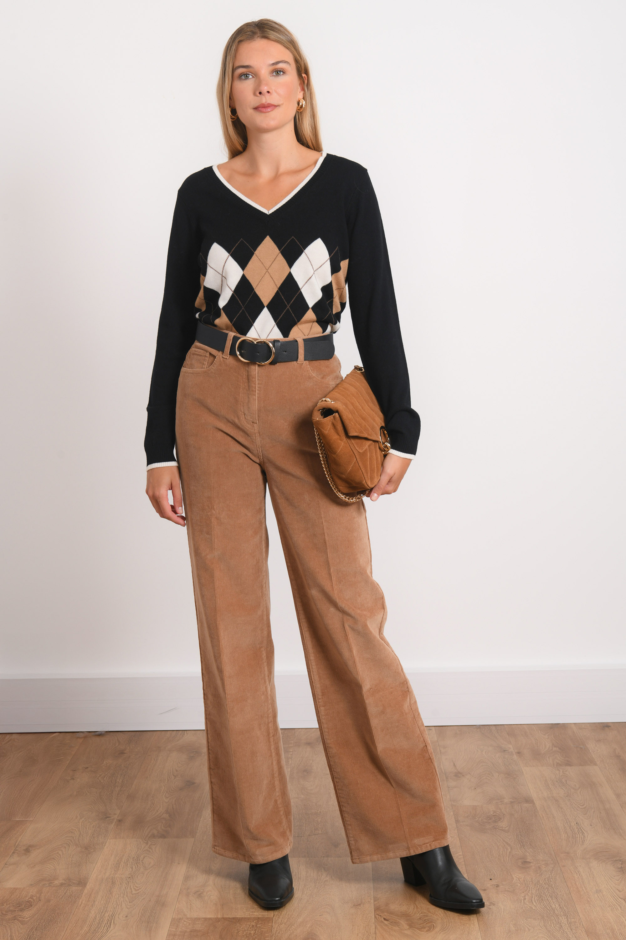 PANTALON VELOURS LARGE -...