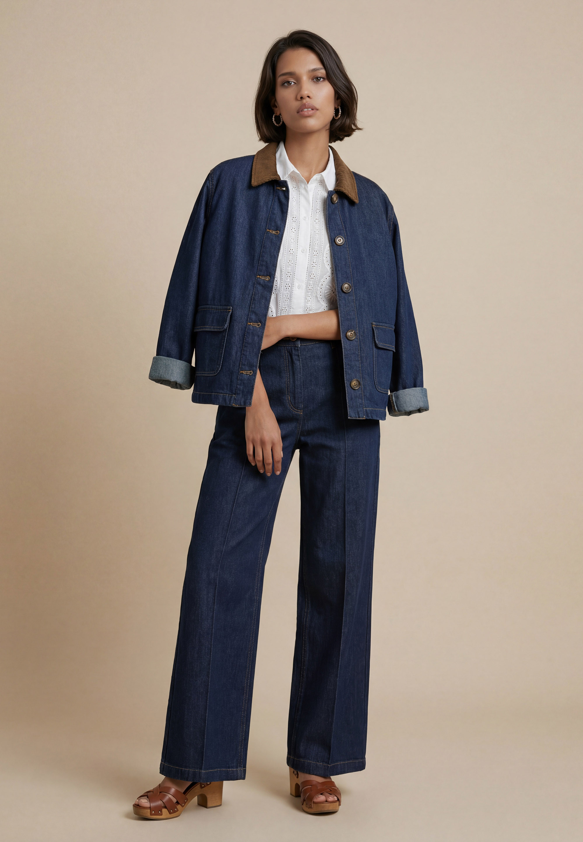 JEANS LARGE - ROSALIE - BRUT