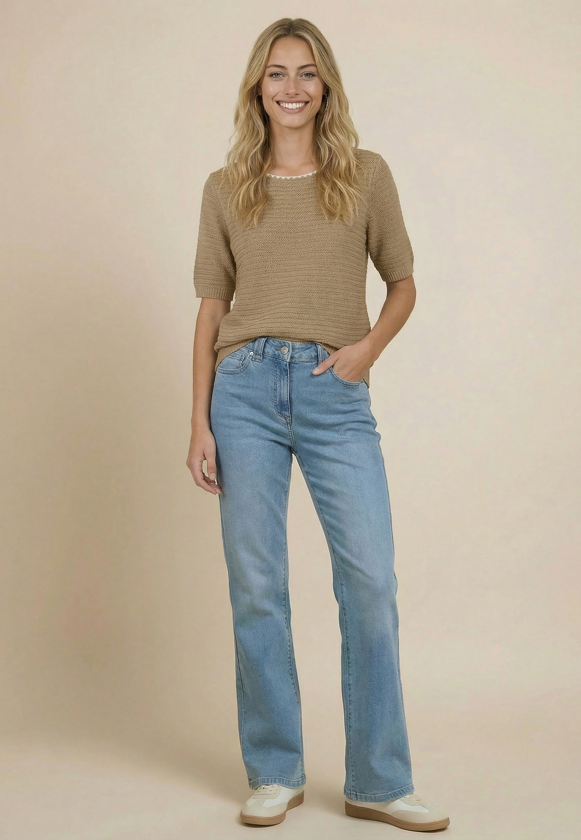 JEANS BOOTCUT - SAFRAN -...