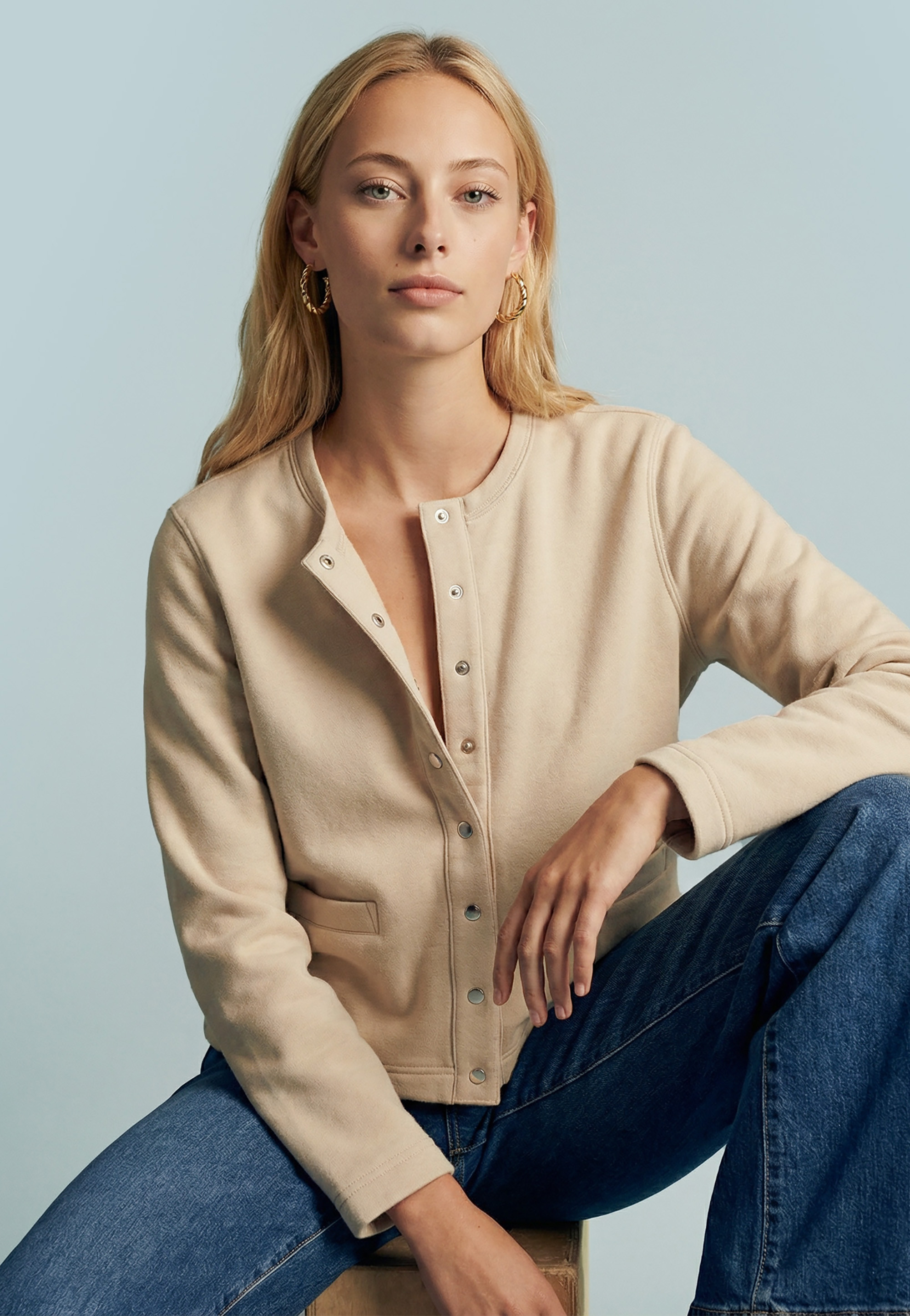 CARDIGAN - SIMON - BEIGE DORE