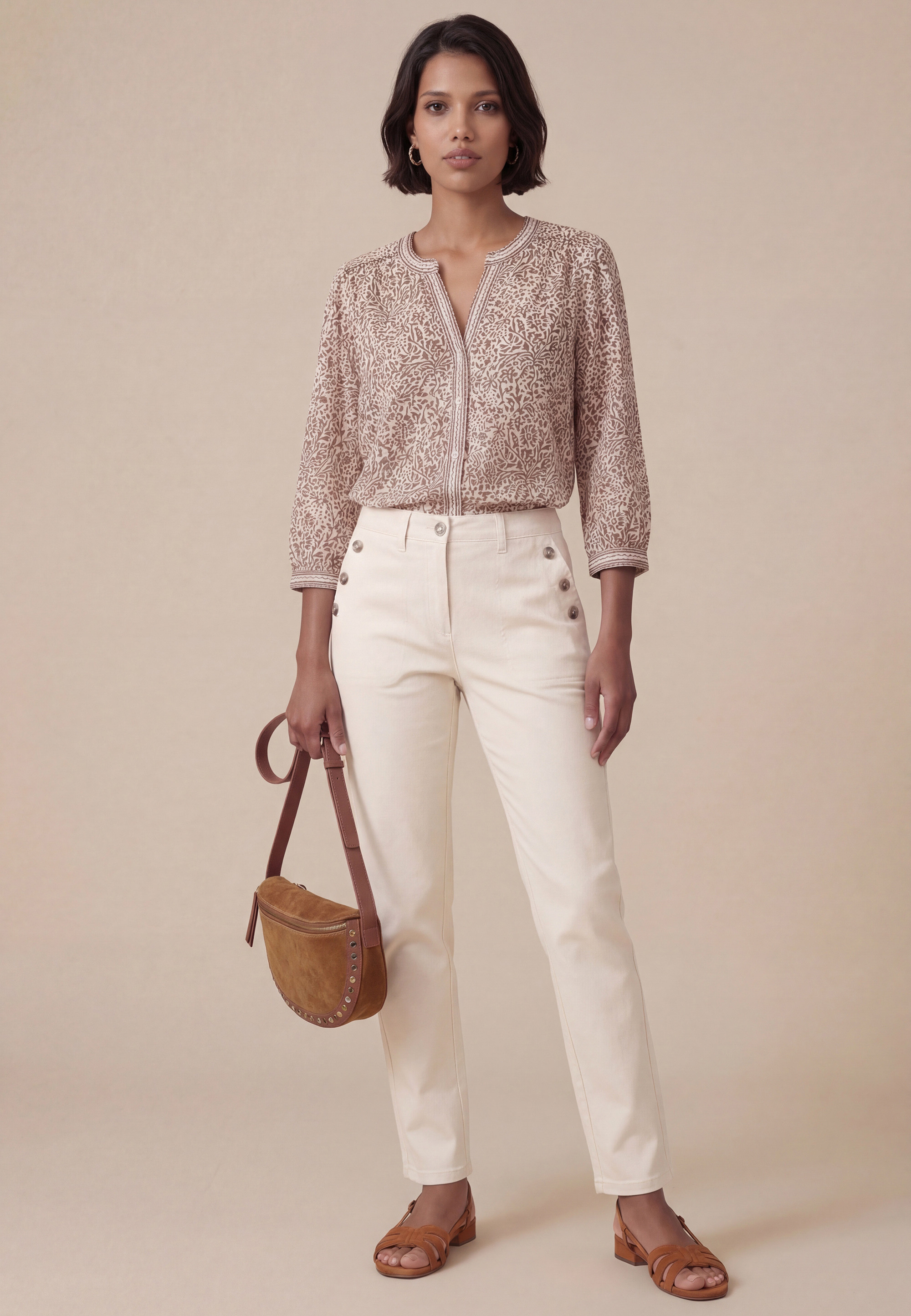JEAN SLIM 7/8e - SALLY - BLANC
