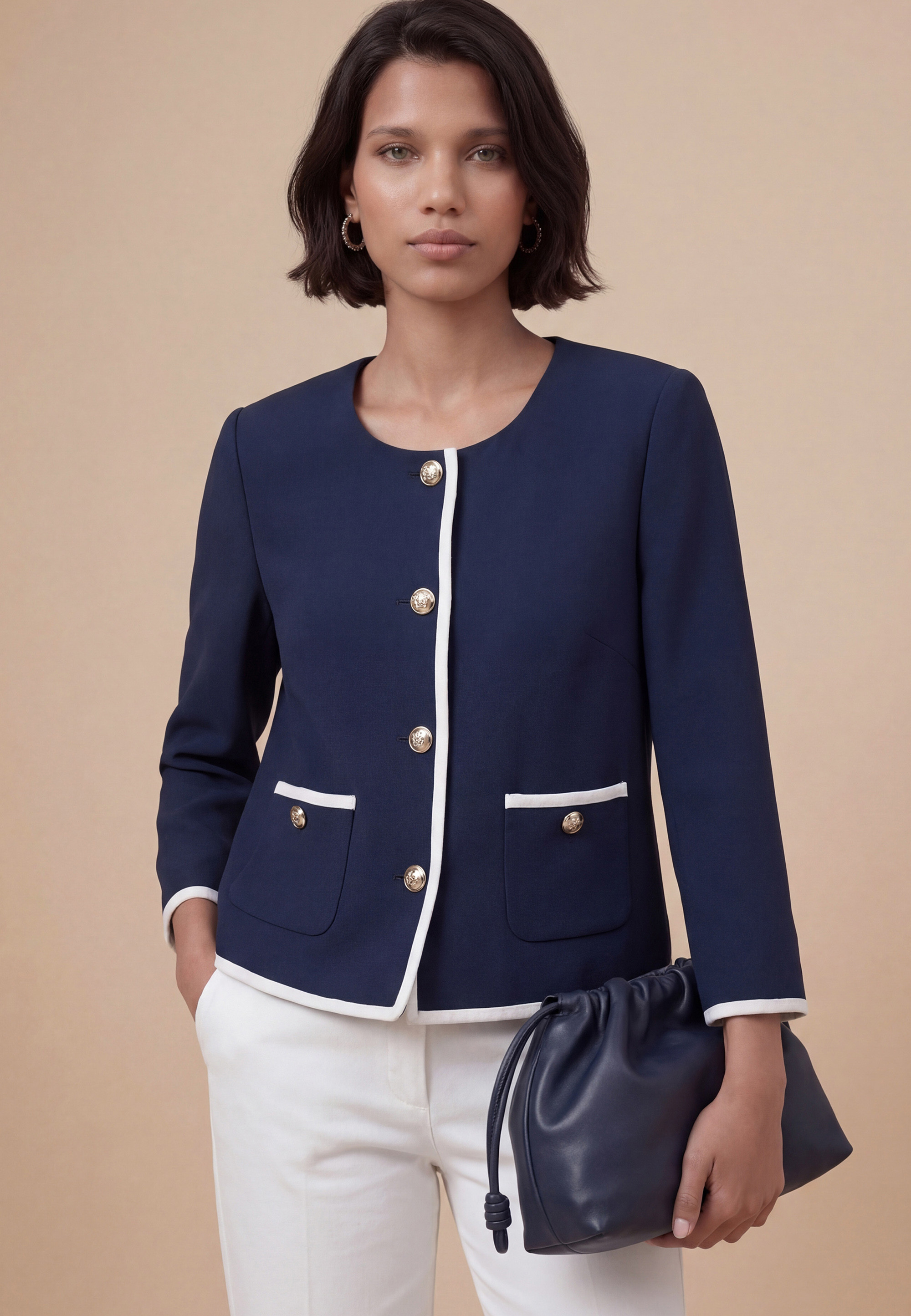 VESTE - SOVAGO - MARINE/ECRU
