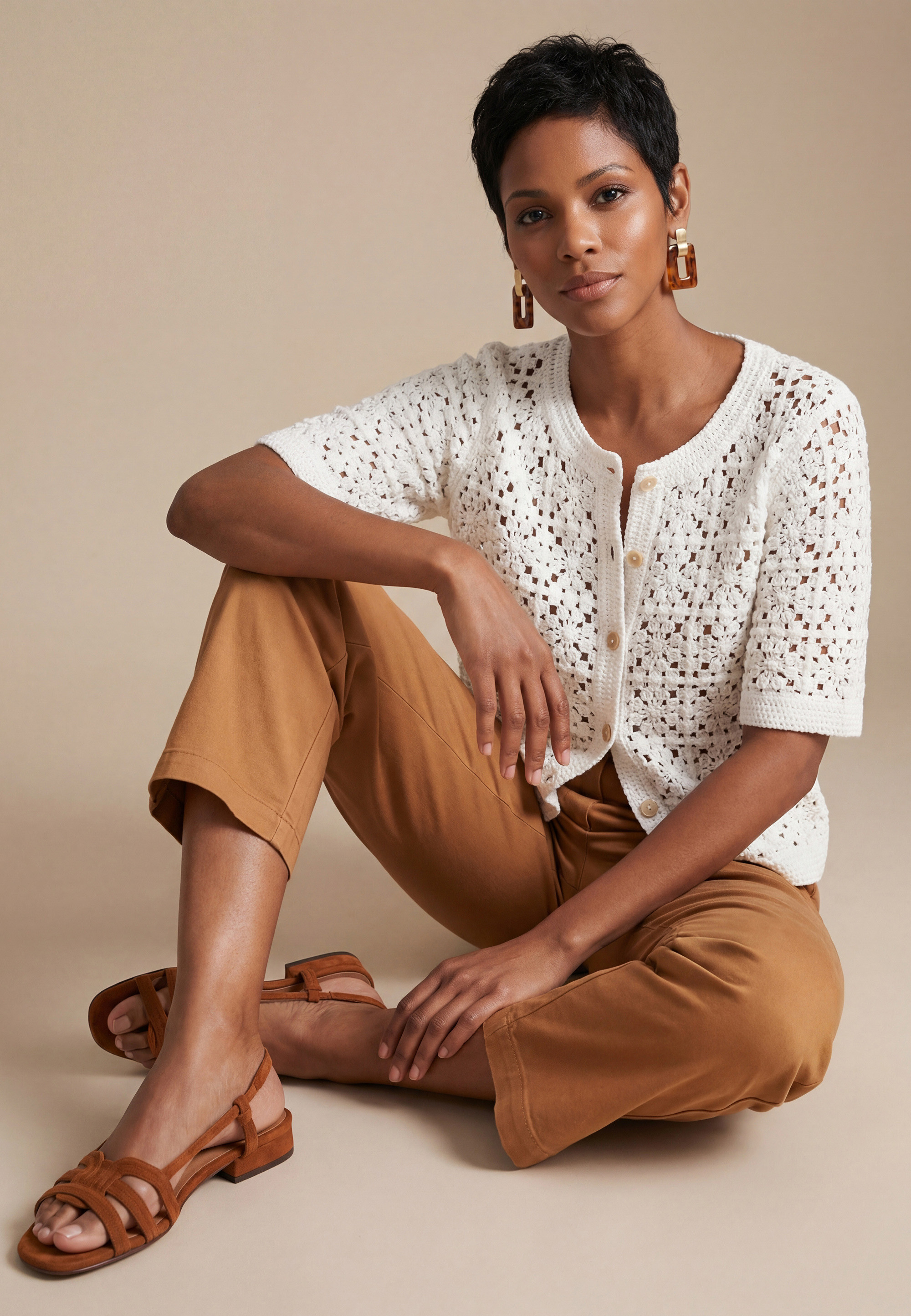 CARDIGAN - SERPENTIN - ECRU