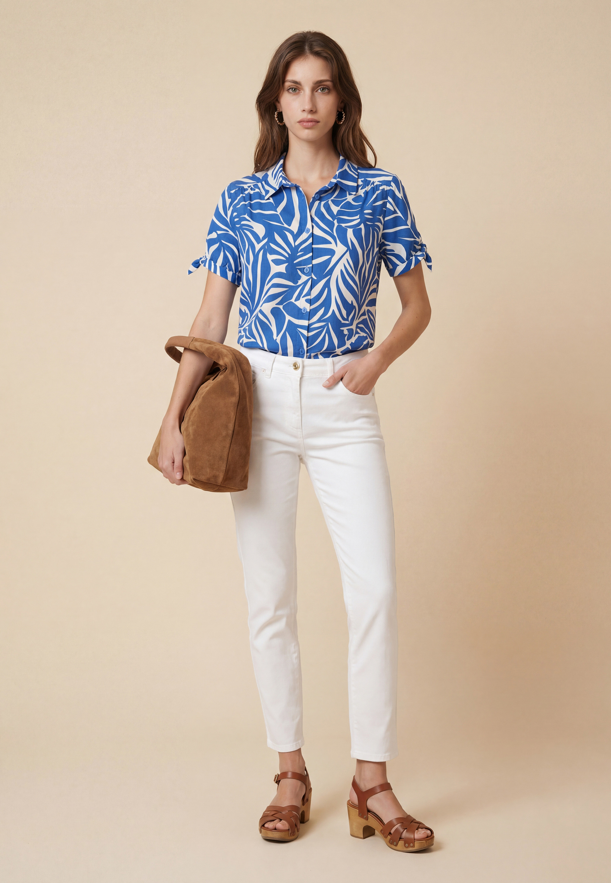 PANTALON 7/8E - SCOTT - BLANC