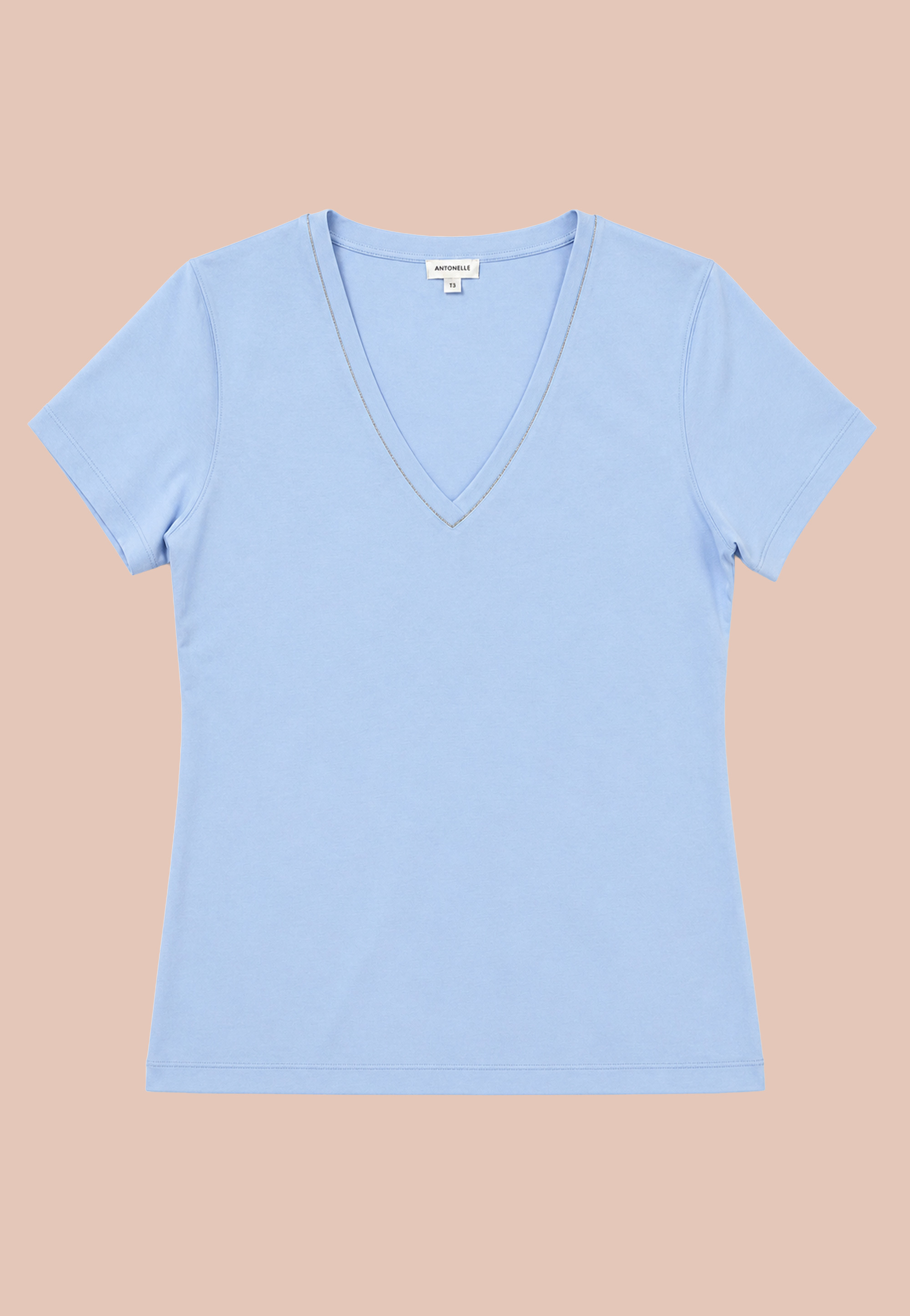 TEE-SHIRT - SANTA - CIEL