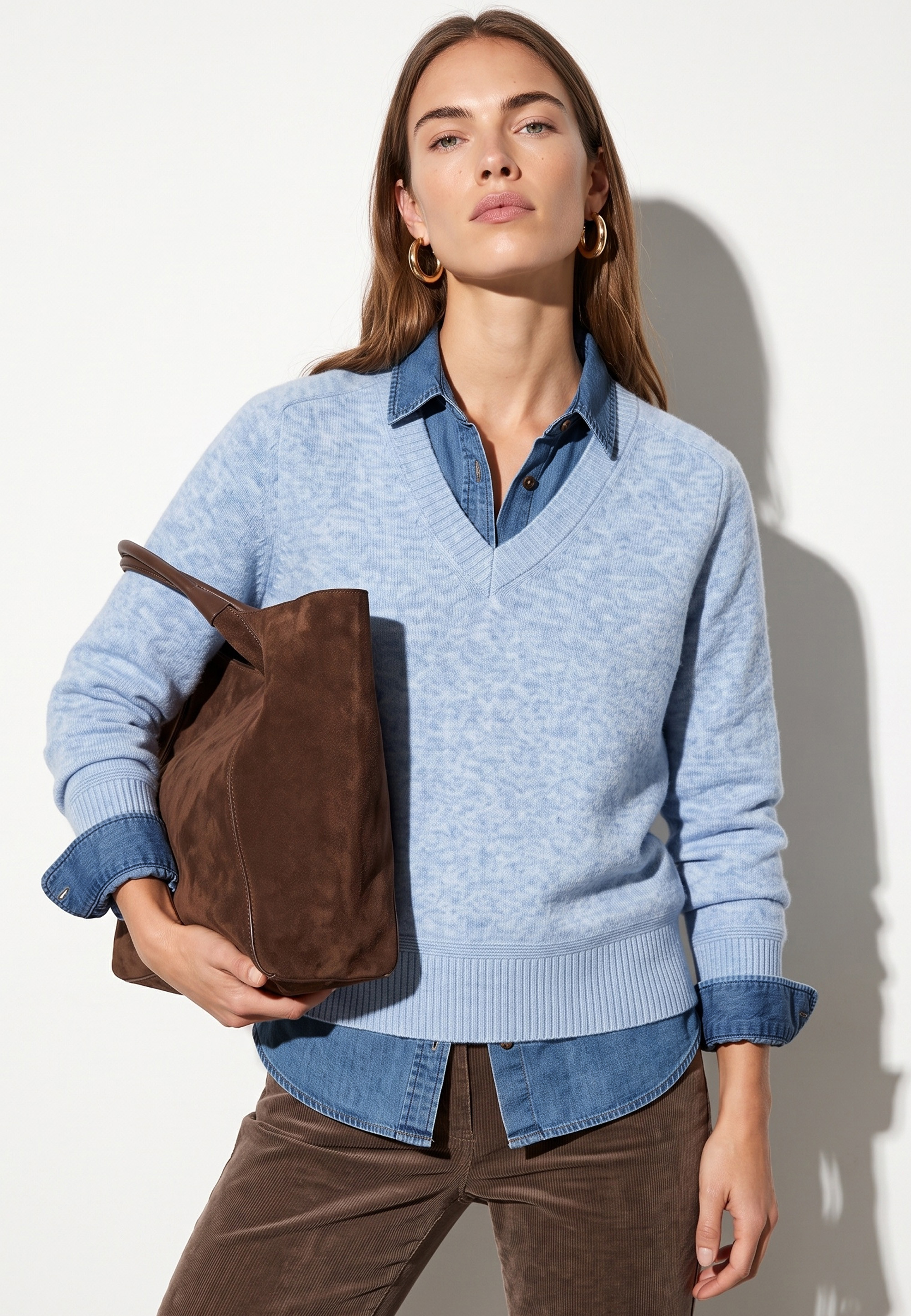 PULL COL V - TRESOR - CIEL...